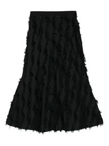 Muller Of Yoshiokubo Surge fringed maxi skirt - Zwart