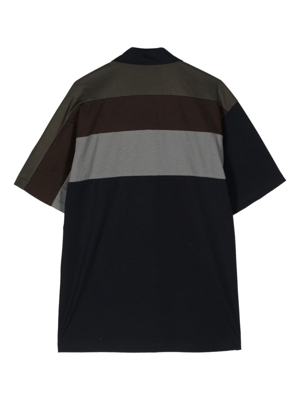 Kolor panelled colour-block polo shirt - NAVY