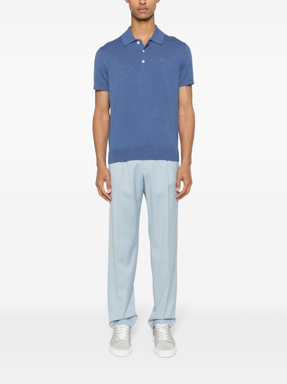 A.P.C. Gregory knitted polo shirt - Blauw