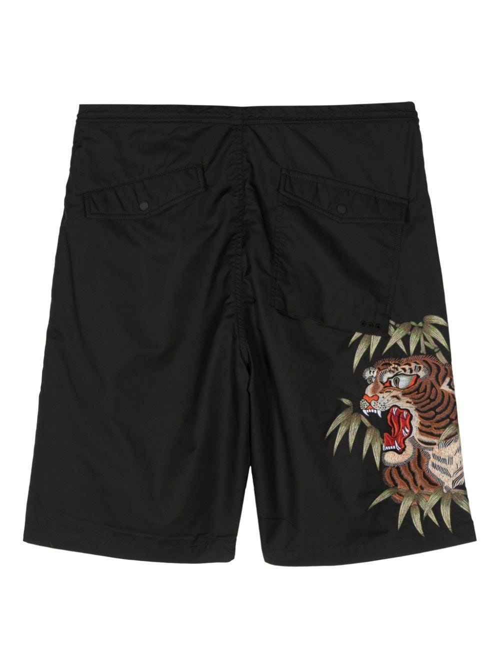 Maharishi embroidered-motif shorts - Zwart