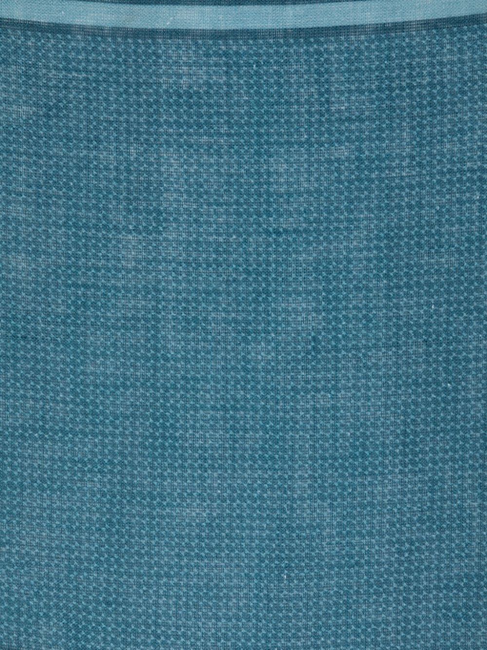 Corneliani graphic-print linen handkerchief - Blauw