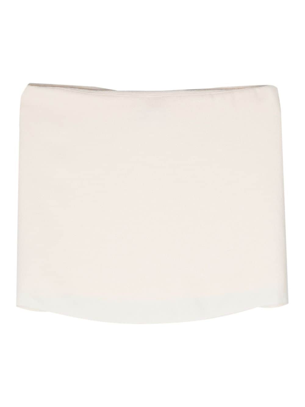 Blumarine low-rise crepe miniskirt - Beige