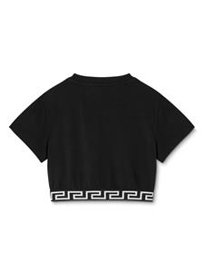 Versace Kids Medusa-embroidered T-shirt - Zwart