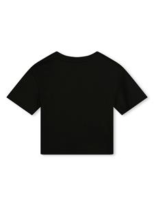 Dkny Kids T-shirt van biologisch katoen met logoprint - Zwart