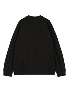 Attachment cotton-blend crew-neck sweatshirt - Zwart