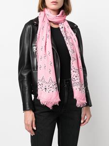 Saint Laurent Sjaal met paisley-print - Roze