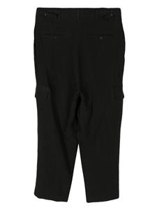 Y's tapered linen trousers - Zwart