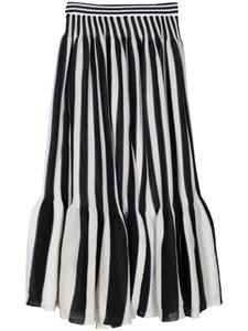 CFCL pleated striped midi skirt - Zwart