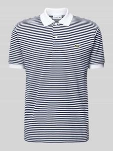 Lacoste Stripe Cotton-Jacquard Polo Shirt - M