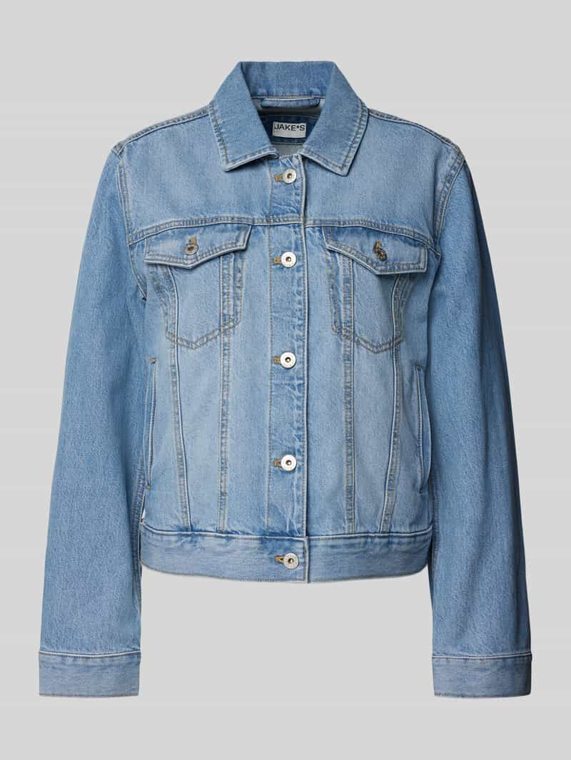 Jake*s Casual Jeansjack met borstzakken