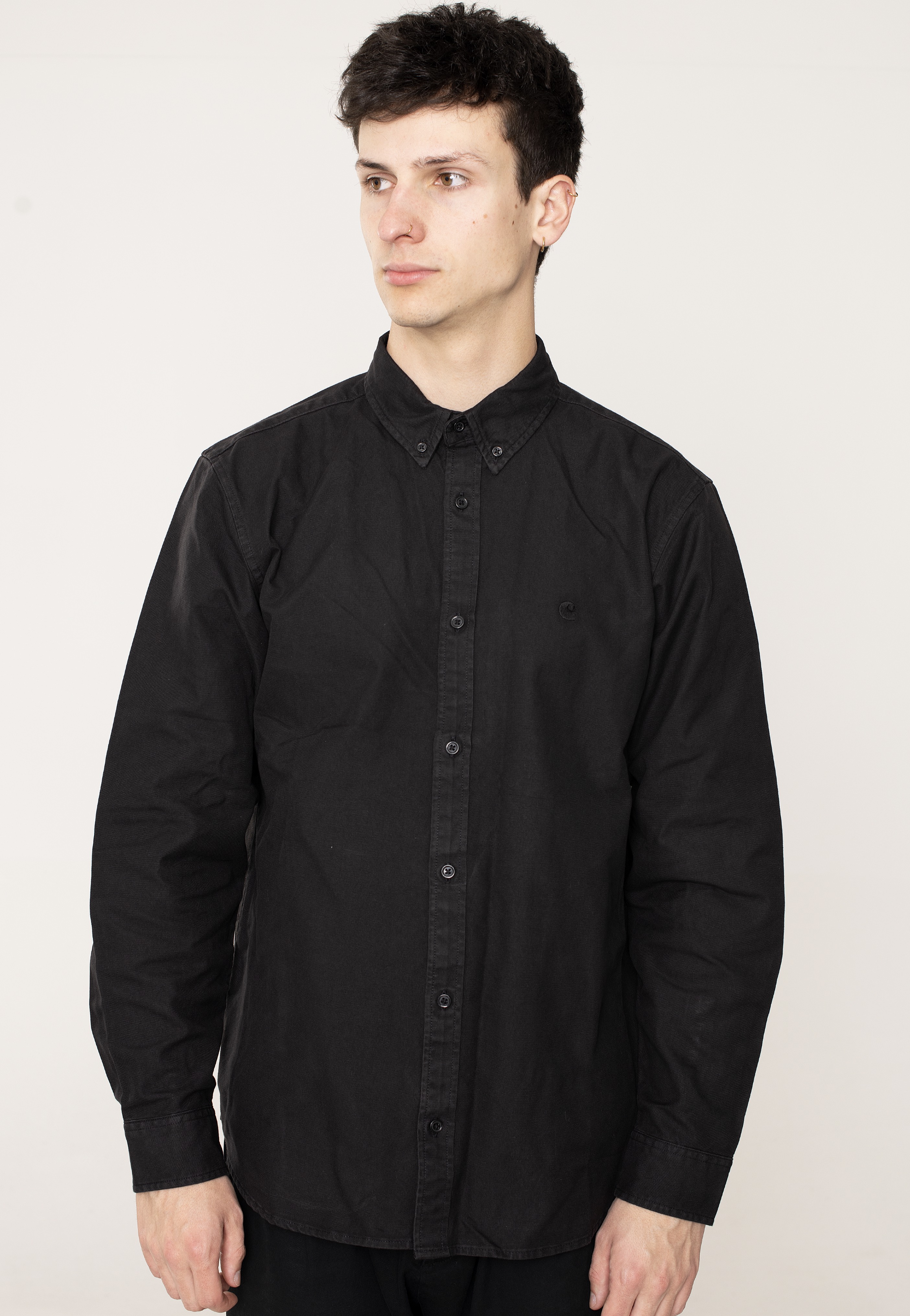 Carhartt WIP Long-Sleeve Bolton Shirt, Black