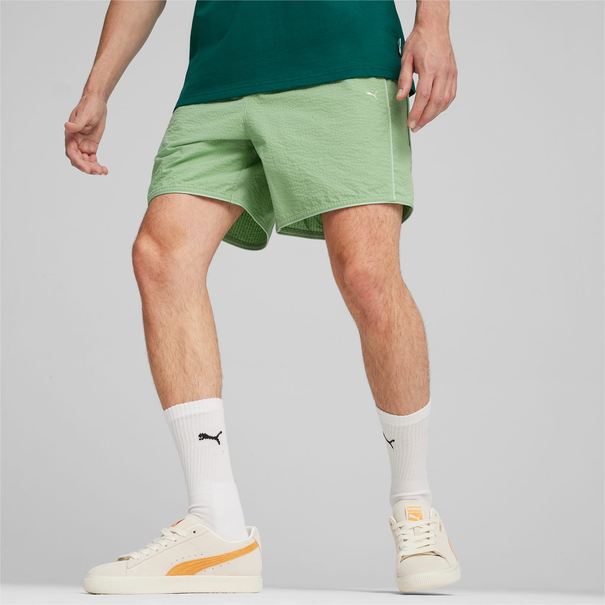 Puma MMQ Seersucker Shorts, Green