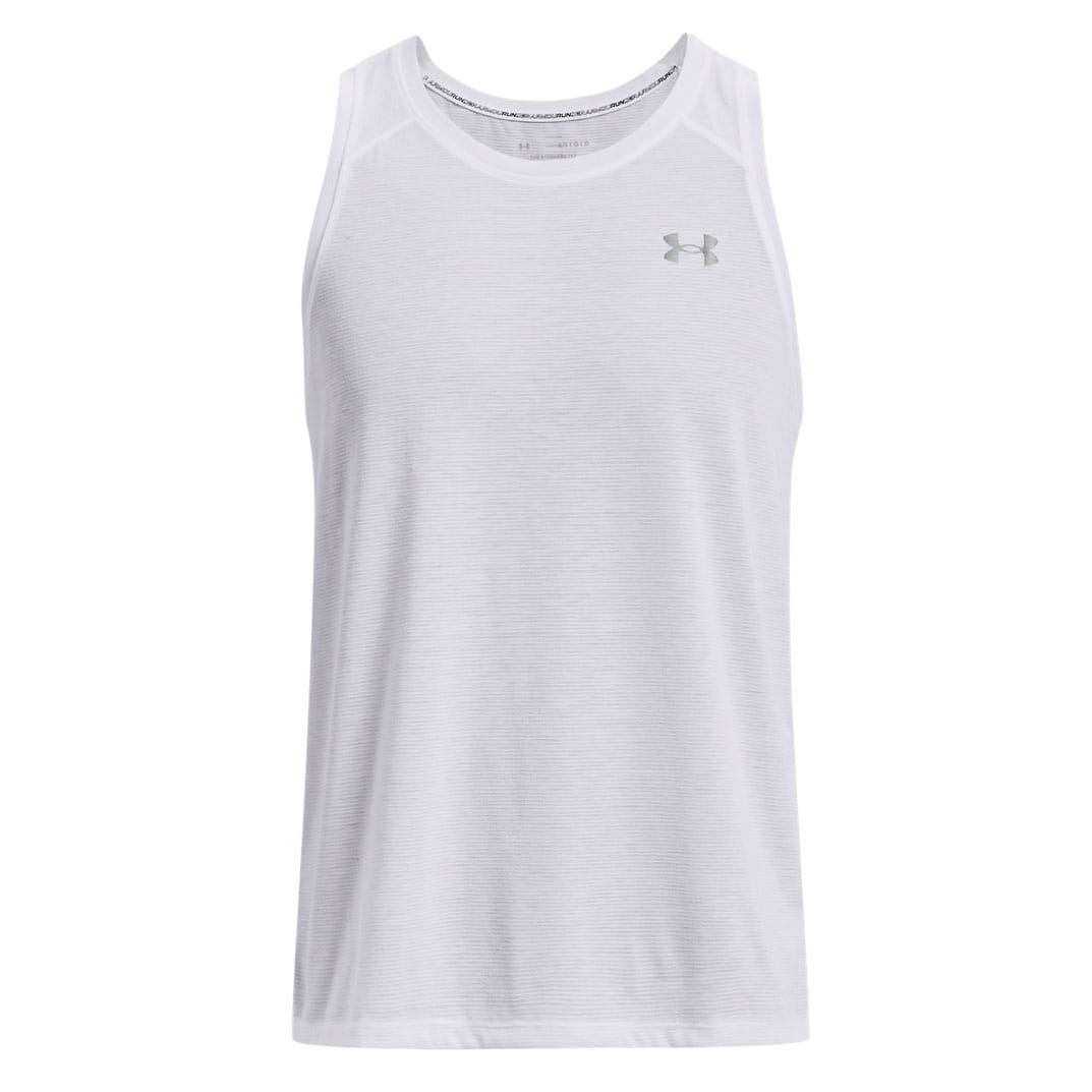 Heren Under Armour Streaker Singlet Mouwloos in Wit