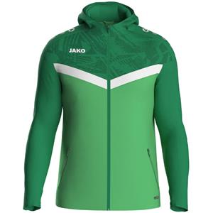 JAKO Iconic Trainingsjacke mit Kapuze Kinder 222 - soft green/sportgrün