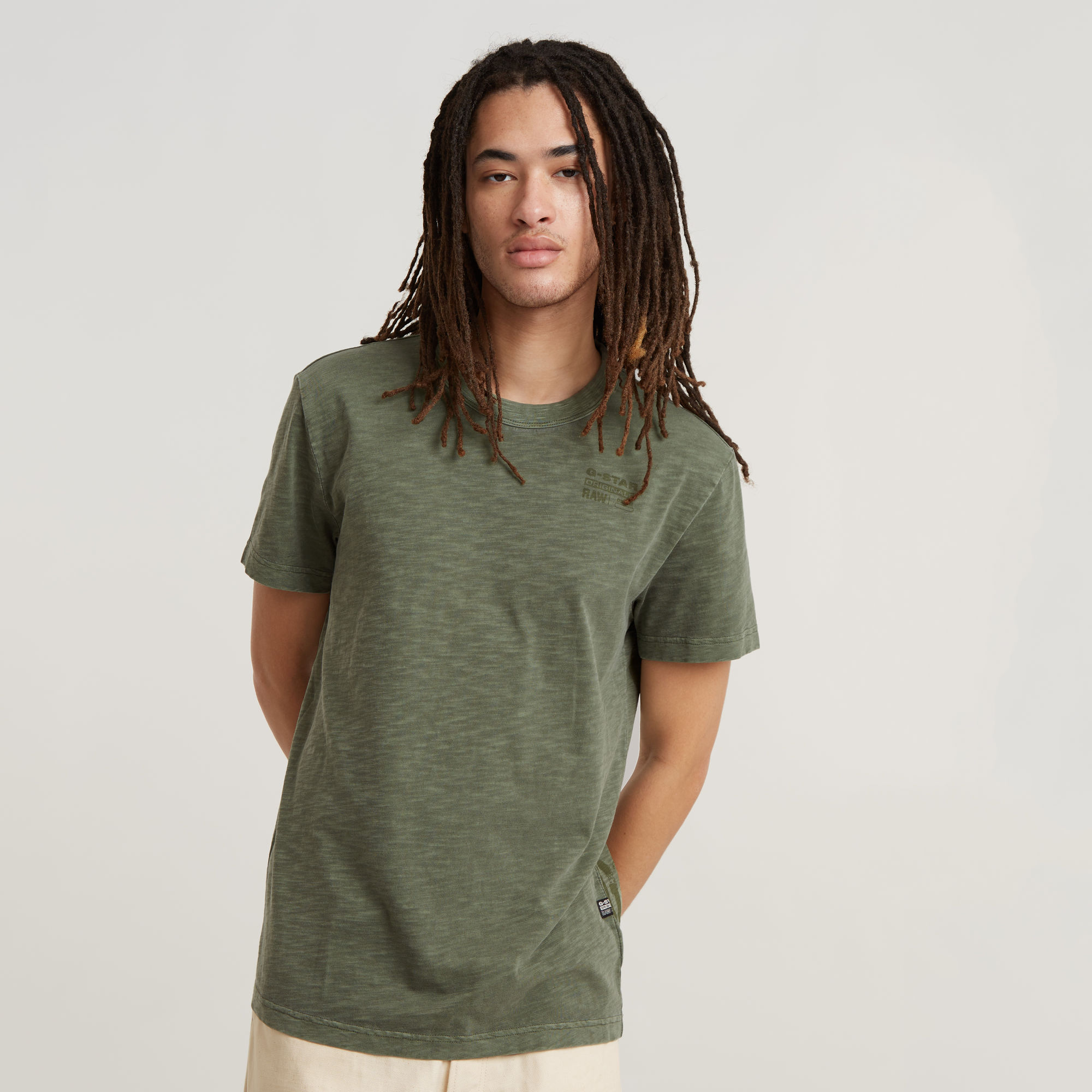 G-Star RAW Musa Stencil Pigment Dye T-Shirt - Groen - Heren