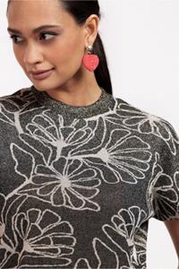 Studio Anneloes Kalani jacquard flower pullover - dblue/kit - 11196