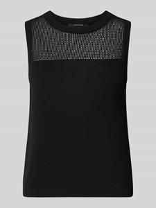 Comma Tanktop met broderie anglaise