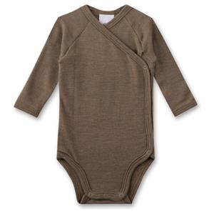 Sanetta - Kid's Wrapover Body 1/1 Wool - Merino-ondergoed, bruin