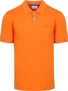 Gant Contrast Piqué Poloshirt Oranje