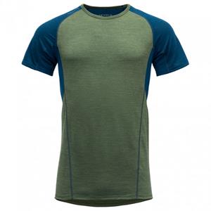 Devold  Running Merino T-Shirt - Hardloopshirt, olijfgroen