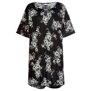 Lascana Lang shirt met subtiele bloemenprint, blousejurk met wijde mouwen
