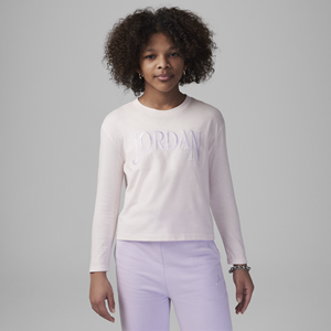 Jordan Fundamentals T-shirt met lange mouwen en graphic voor kids - Roze