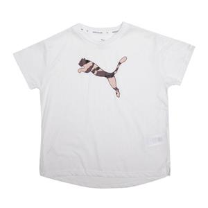 Puma Tee shirt col rond logo blanc Modern Sports girl Enfant 