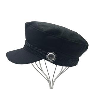 Eacoha Winter Hats For Women Men Octagonal Cap Wool Button Baseball Caps Sun Visor Hat Gorras Casquette Touca Black Casual