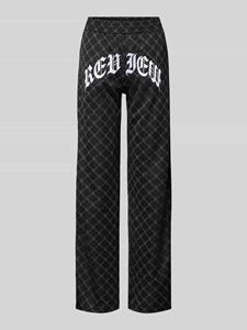 Review Regular fit sweatpants met labelpatches