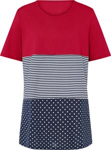 Your Look... for less! Dames Lang shirt rood/marine geprint Maat