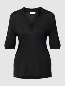 Calvin Klein Womenswear Gebreide blouse met polokraag, model 'POLO'