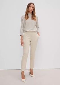 Comma Viscose blend trousers light beige