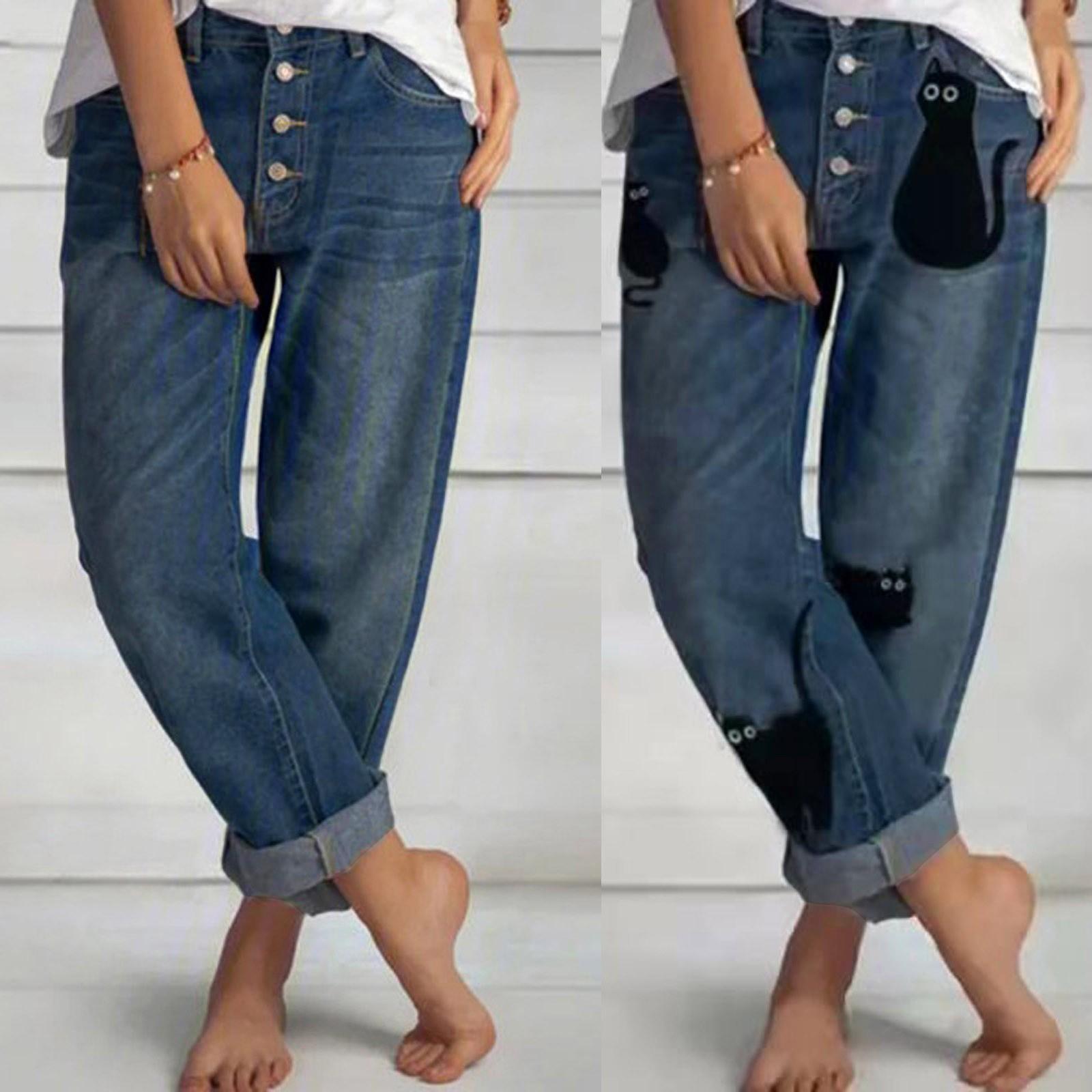 Shuixianhau Ontspannen Denim Rechte Broek Dames Jeans Street Fashion Wijde Pijpen Broek Voor Vrouwen