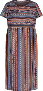 Your Look... for less! Dames Zomerjurk aqua/oranje gestreept Maat