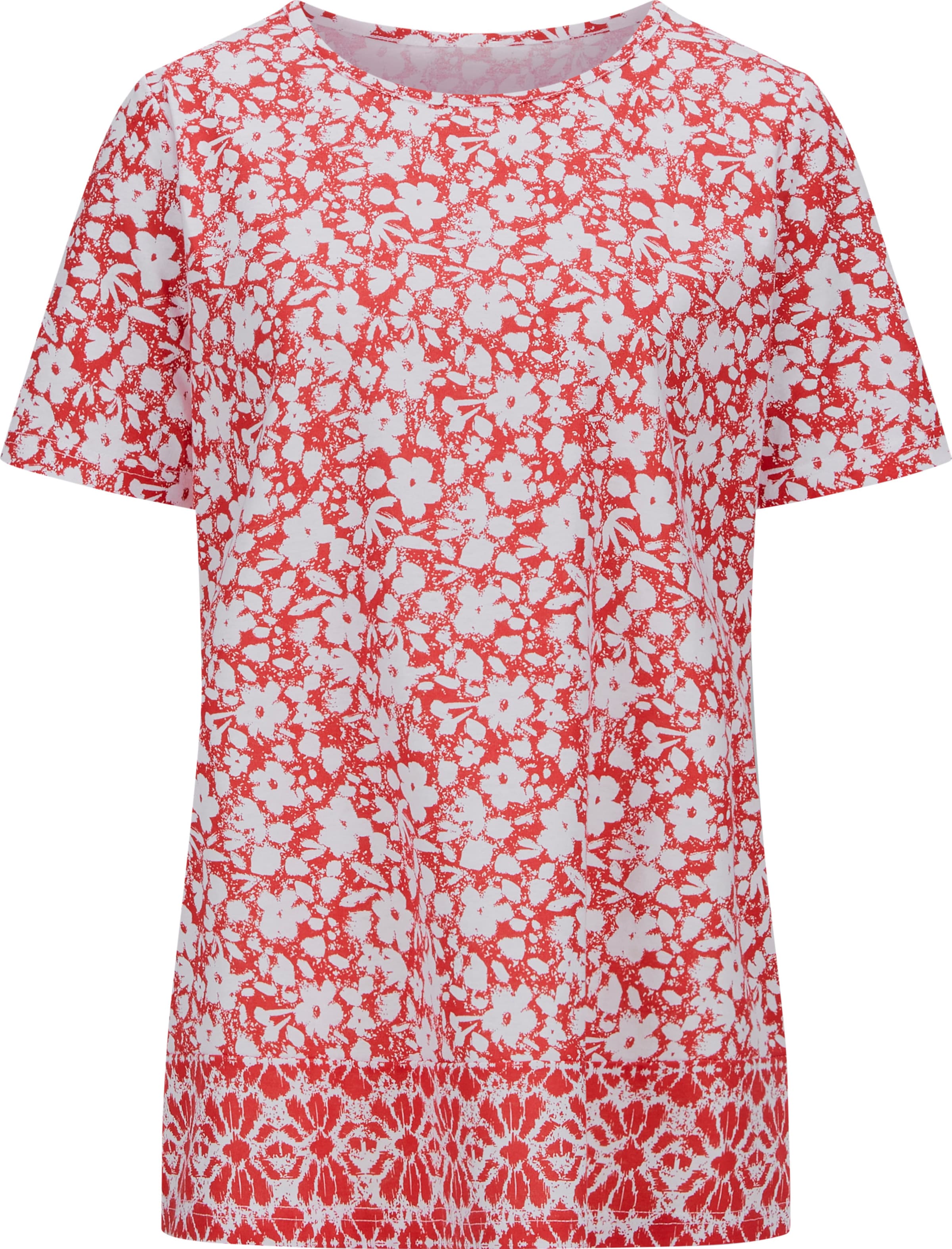 Your Look... for less! Dames Lang shirt rood/wit geprint Maat