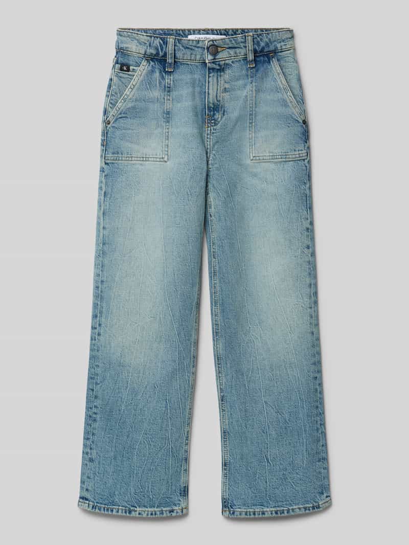 Calvin Klein Jeans Regular fit jeans met labelpatch, model 'SKATER'