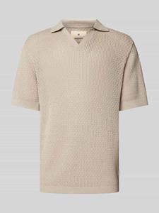Jack & Jones Premium Poloshirt met ajourpatroon, model 'PAULIN'