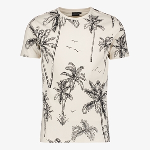 Unsigned heren T-shirt met palmbomen wit