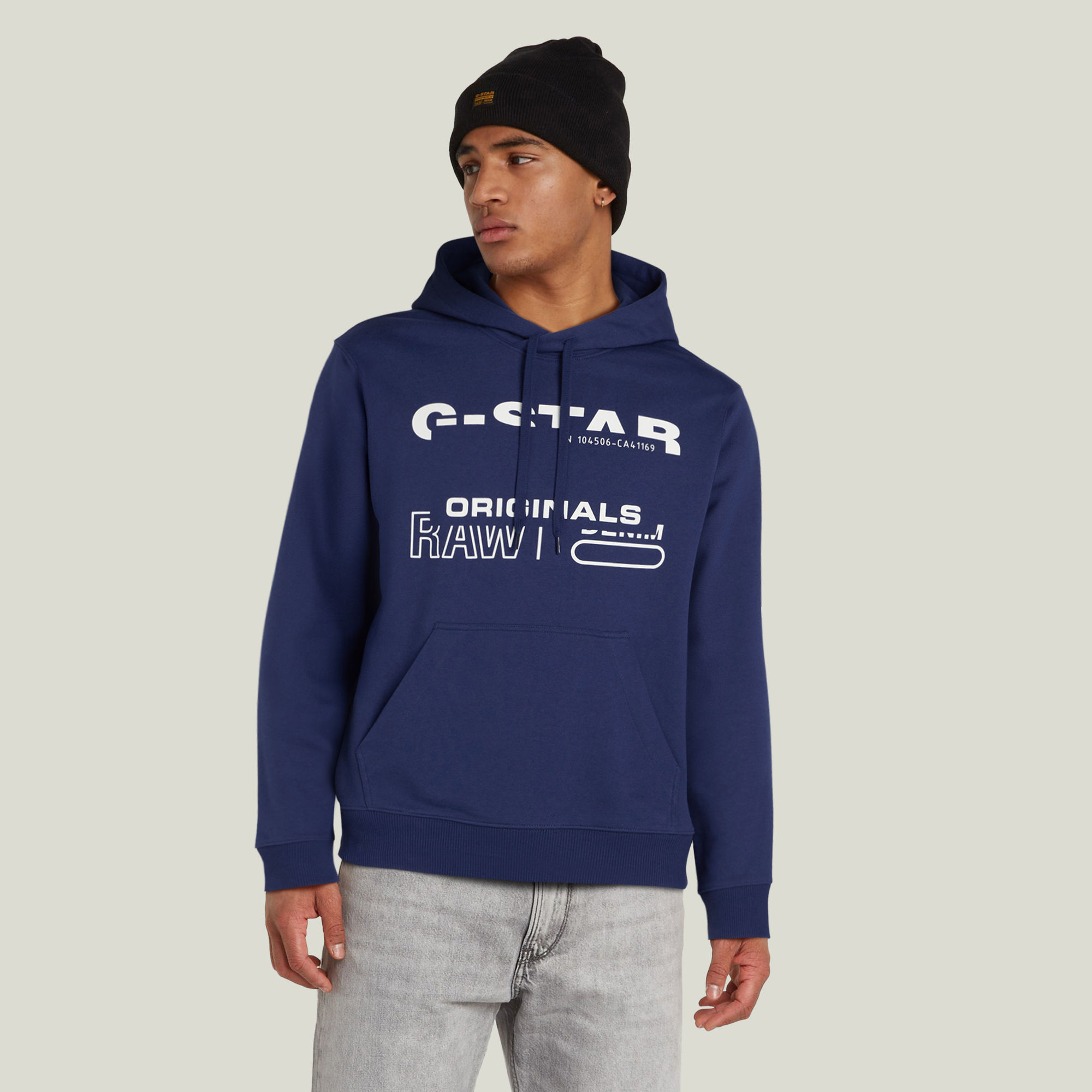 G-Star RAW Originals Hooded Sweater - Midden blauw - Heren