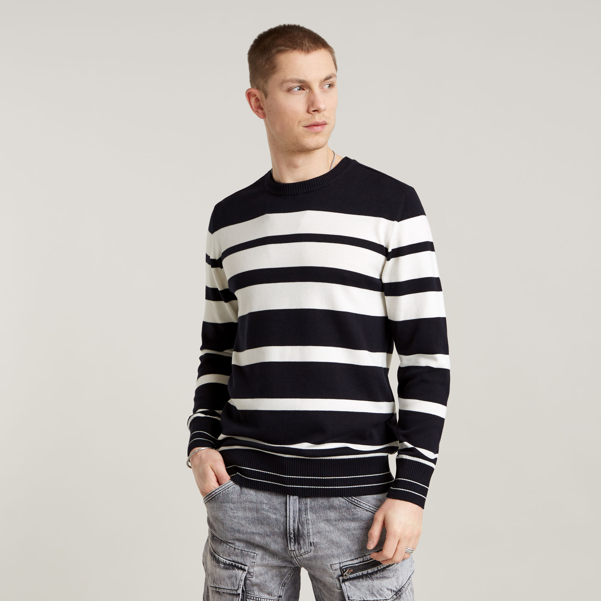 G-Star RAW Irregular Stripe Knitted Sweater - Meerkleurig - Heren