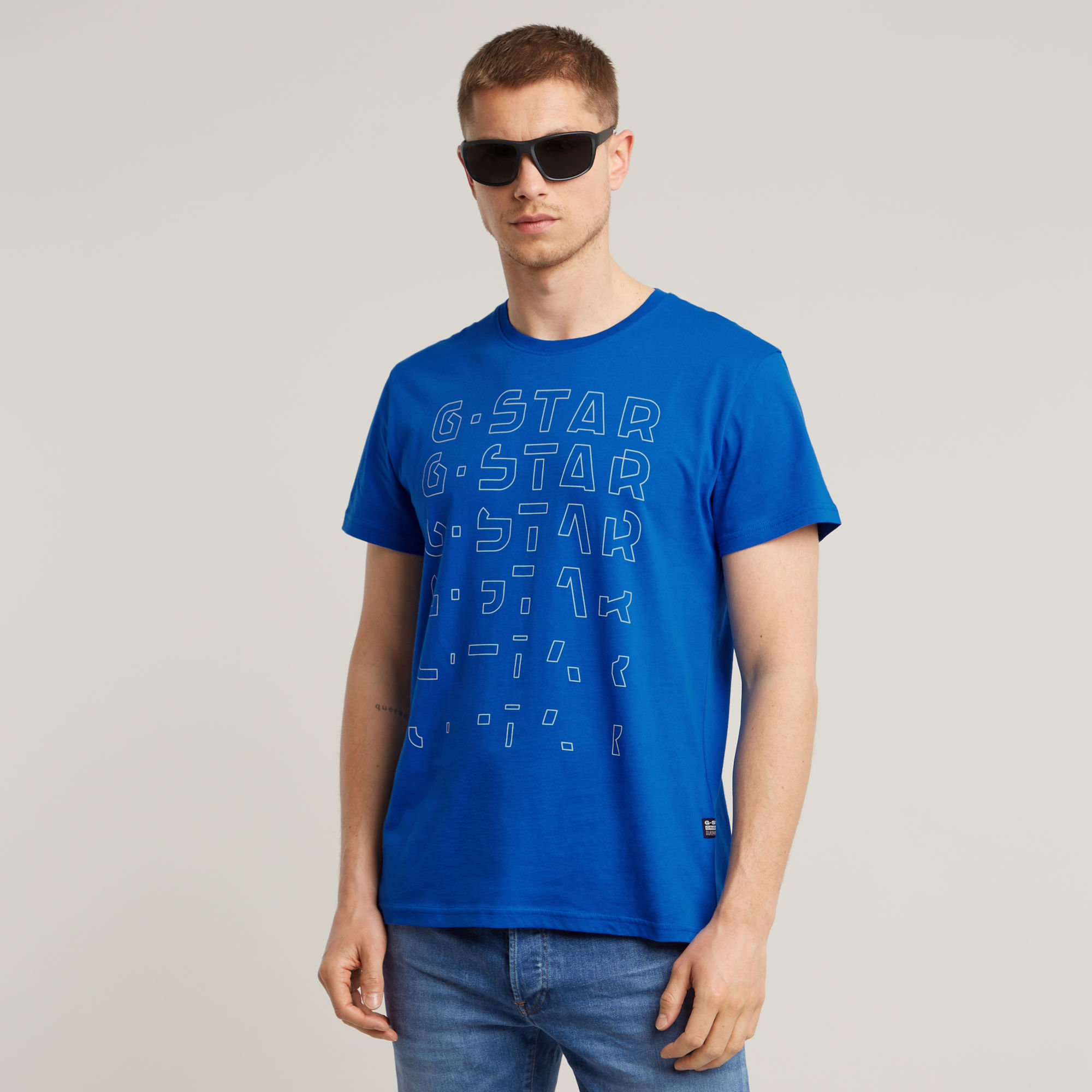 G-Star RAW Gradient Graphic T-Shirt - Midden blauw - Heren
