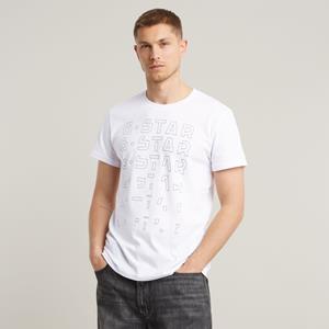 G-Star RAW Gradient Graphic T-Shirt - Wit - Heren