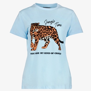 TwoDay dames T-shirt met luipaard blauw