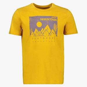 Unsigned heren T-shirt met opdruk geel