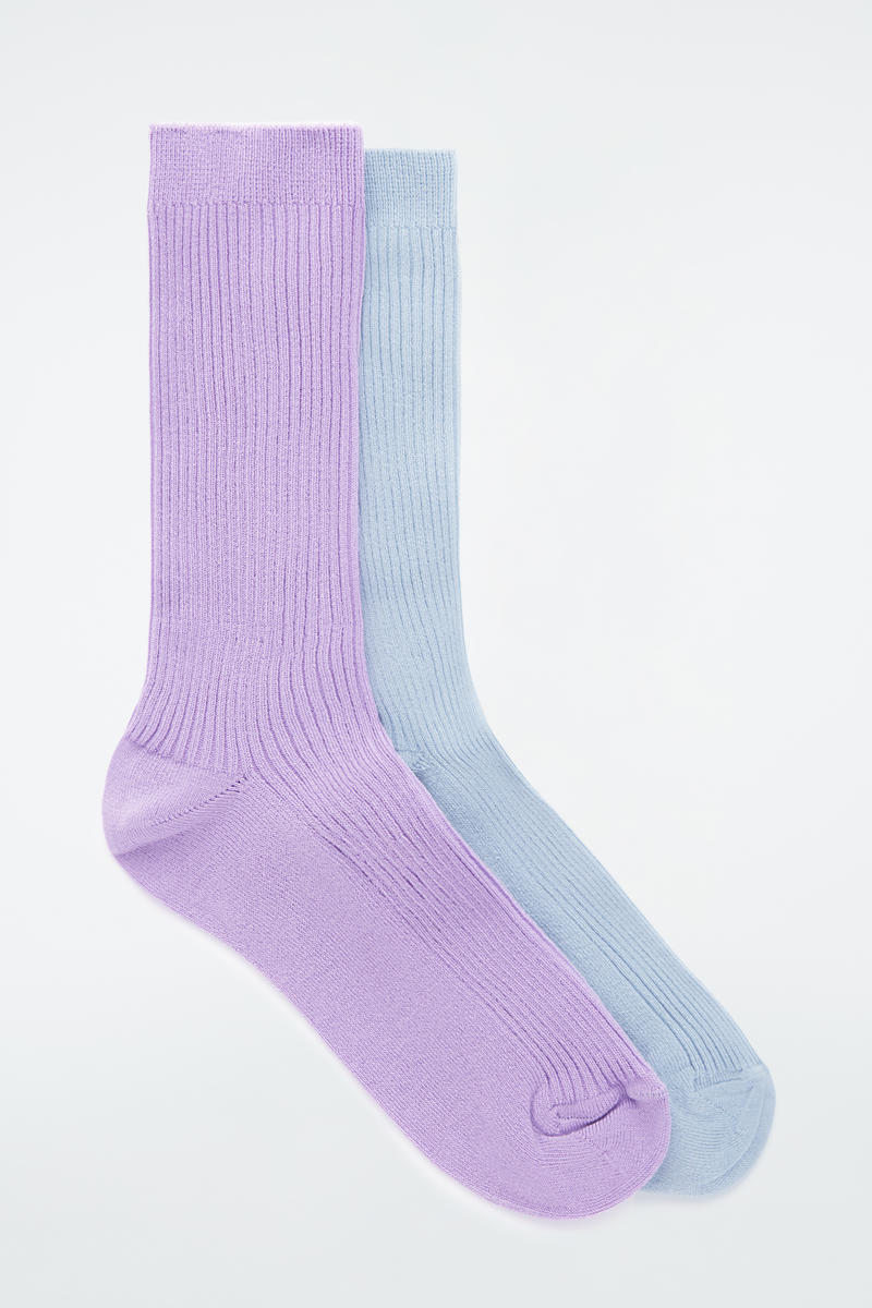 COS 2Er-Pack Gerippte Socken