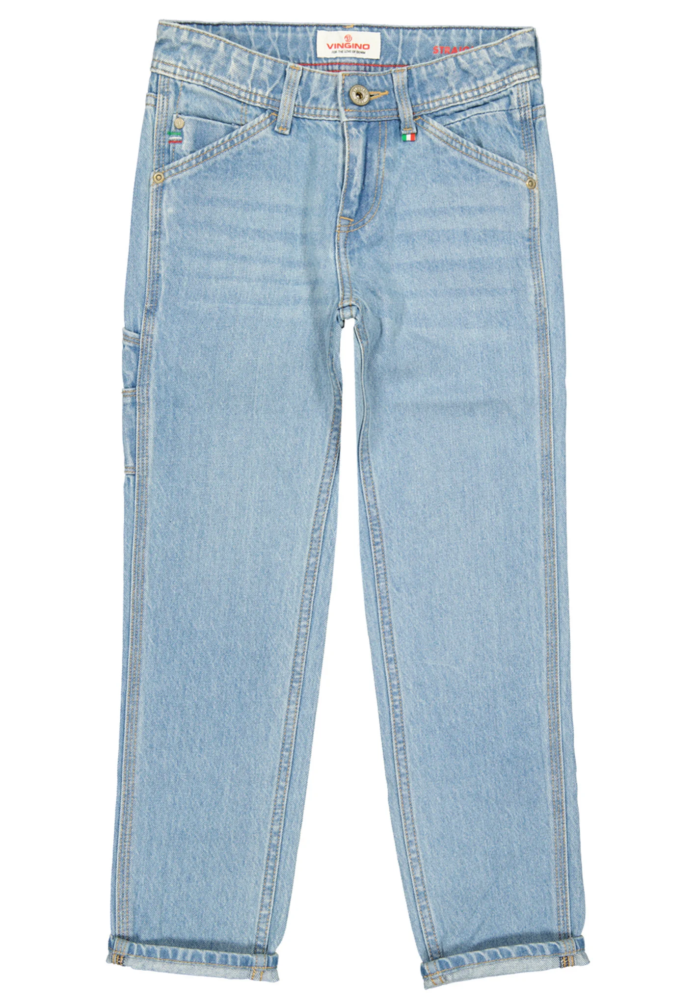Vingino Jongens jeans peppe straight fit light vintage