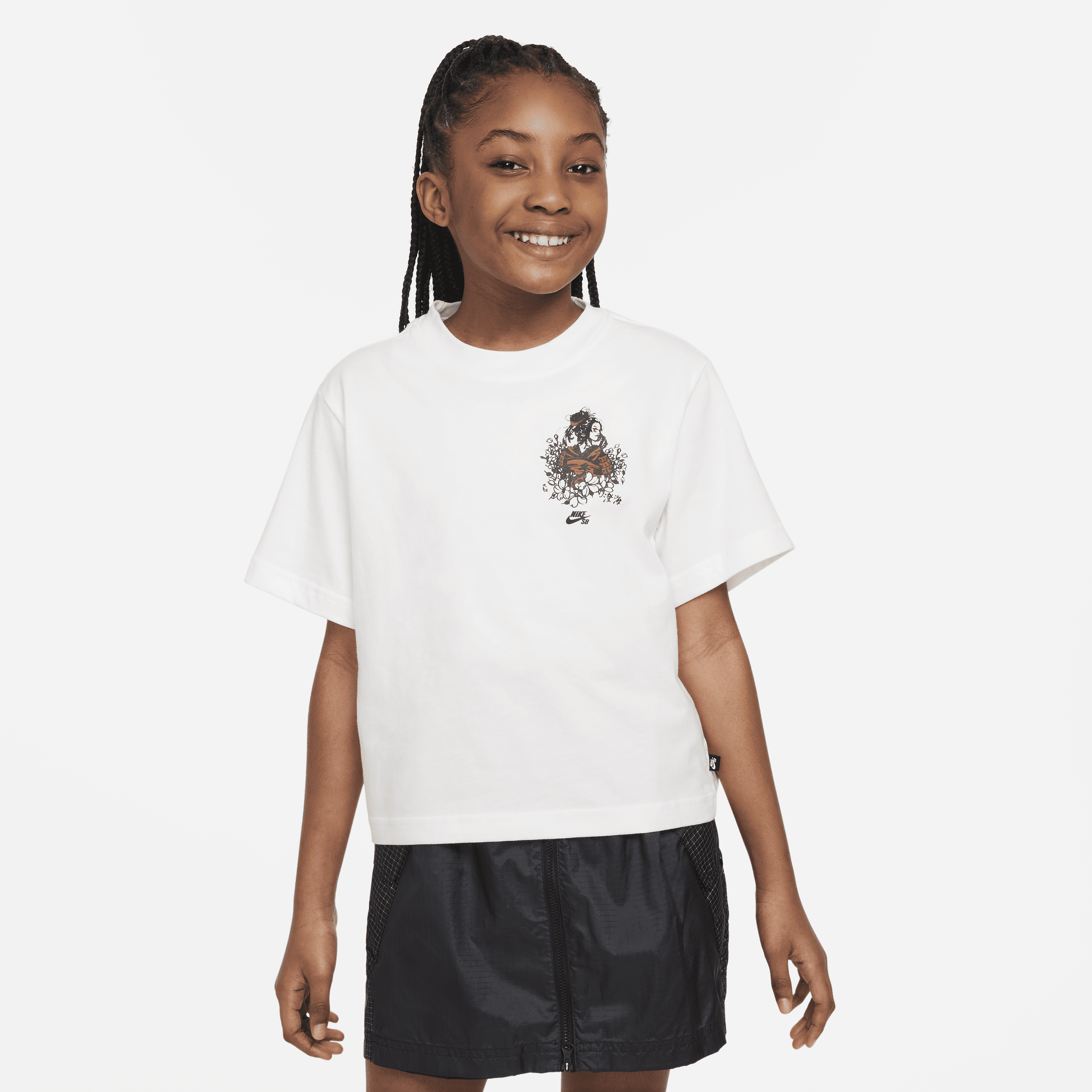 Nike Sky Brown x  SB skateshirt voor meisjes - Wit