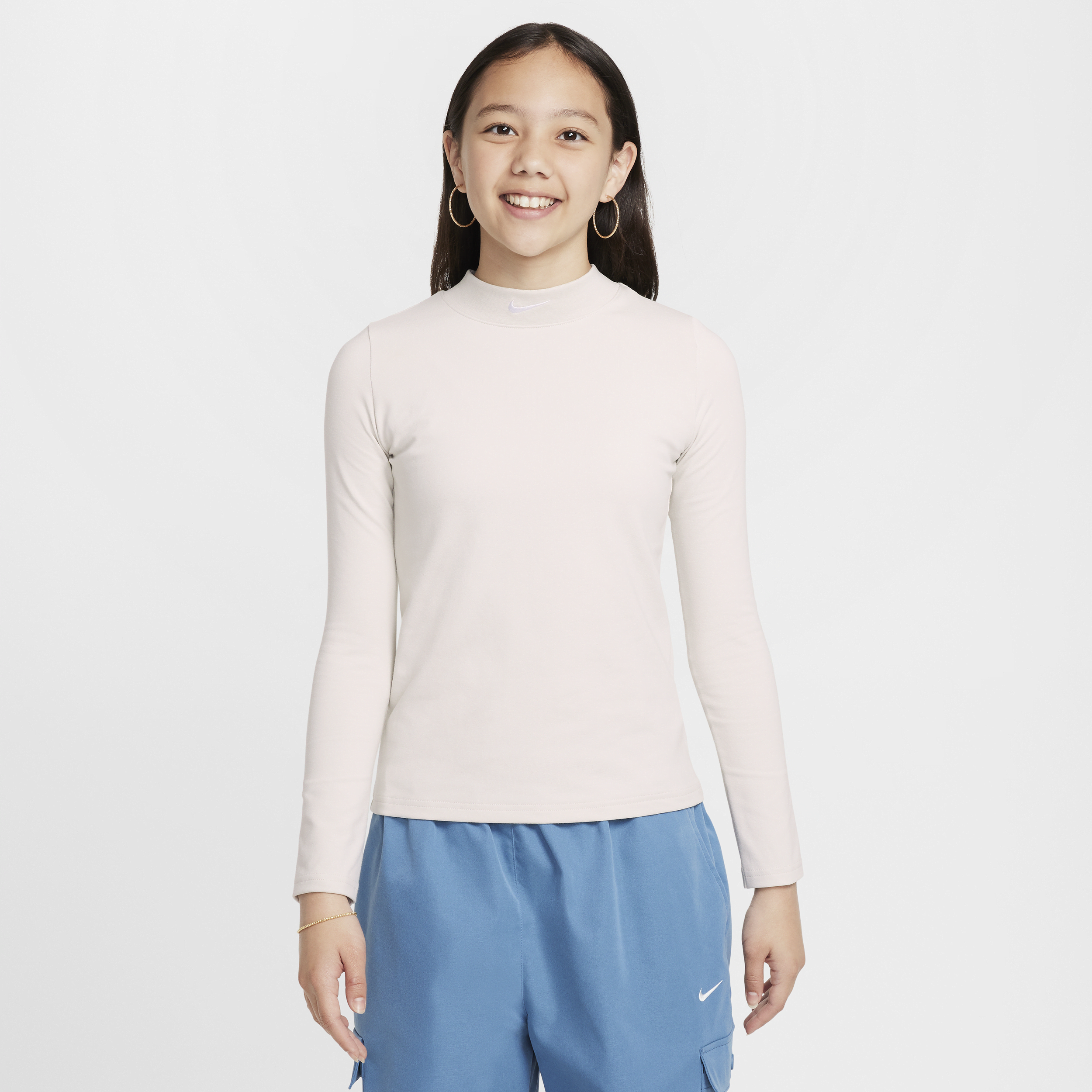 Nike Sportswear top met lange mouwen voor meisjes - Grijs