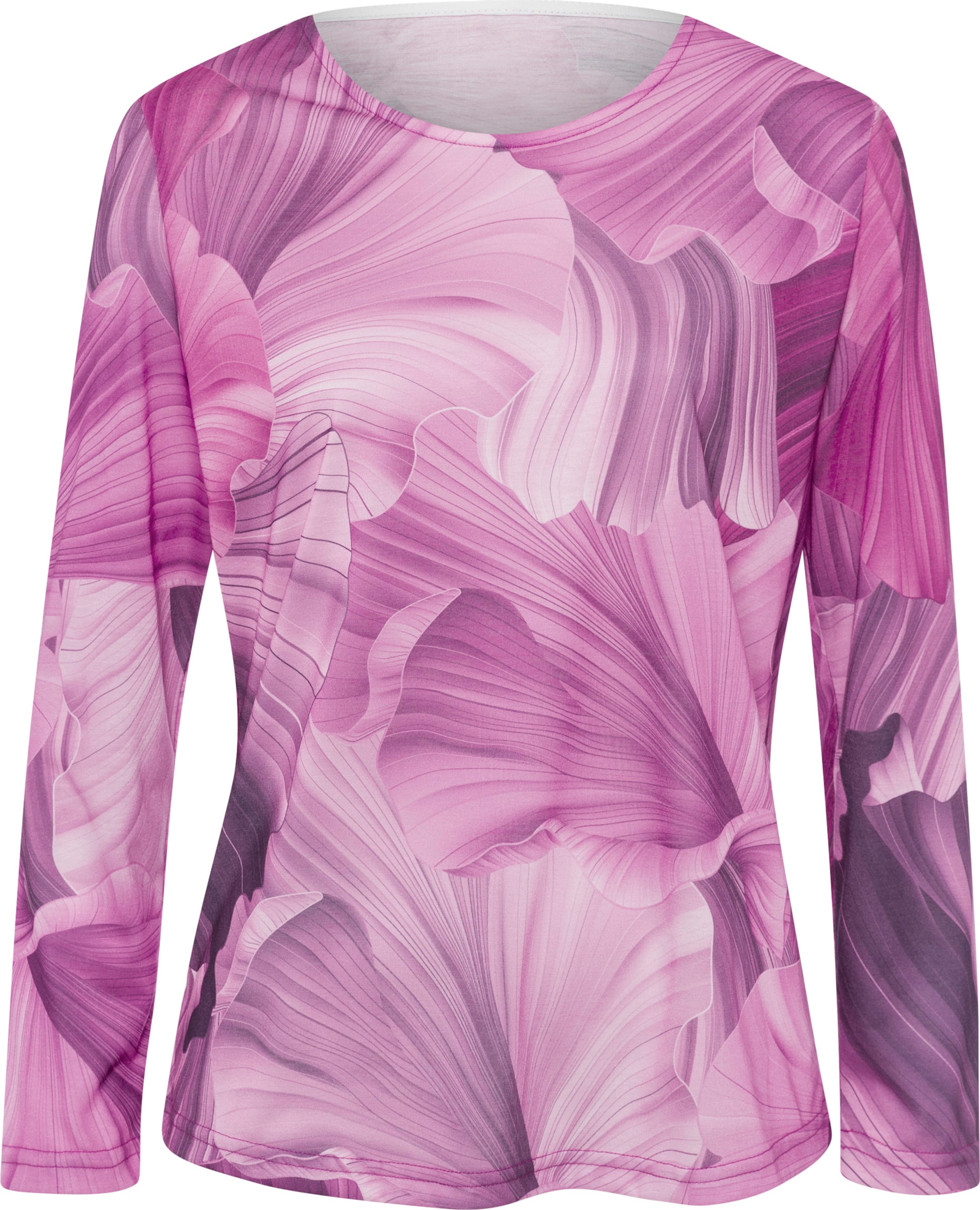 Your Look... for less! Dames Shirt met lange mouwen roze-magenta bedrukt Maat