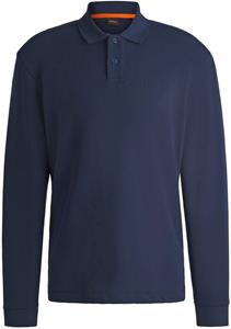 Boss Petempestolong Long Sleeve Polo Navy